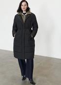 French Connection Minnie Black Layered Longline Puffer Coat - L image