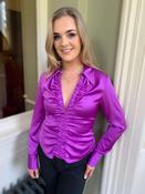Hanita Pink Satin Blouse - XS image