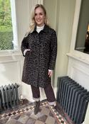 IBLCESTO Brown, Grey &amp; Black Leopard Print Single Breasted Coat - 10 image