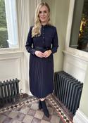 Shirt Dress with Pleat Skirt - L image