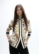 Leopard and Border Print Shirt - XS image