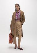 Lola Casademunt Pleated Jogging Pants with Waist String and Side Piping in Burgundy - XS image