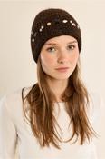 Knit Hat, with Rhinestones - Brown image