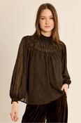 Molly Bracken Semi-Sheer Ruched Blouse - XS image