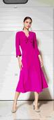 Moskada Pink Fit &amp; Flare Dress with Scalloped Neckline - 14 image