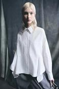 Psophia ASYMMETRICAL OXFORD SHIRT WITH GODETS - XS image
