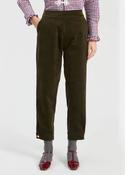 Vilagallo HUNTER GREEN VELVET HAREM PANTS - 36 image