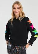 Vilagallo BLACK INTARSIA STARS JUMPER - L image