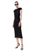 Kameya Black Sequin Embroidered Long Dress - 12 image