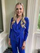 Moskada Royal Blue Wrap Style Top - 16 image