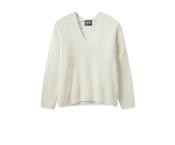 Mos Mosh Thora V Neck  Ecru Oversize Sweater