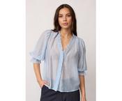 Co'Couture Avi Gathered Cuff Blouse in Powder Blue image