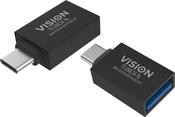 Vision TC-USBC3A/BL cable gender changer USB C USB 3.0 A Black image