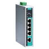 Moxa EDS-G205A-4POE-T network switch Unmanaged Gigabit Ethernet (10/100/1000) Power over Ethernet (PoE) 4U Aluminium, Black, Green image