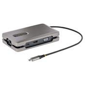 StarTech.com USB-C Dual Monitor Multiport Adapter up to 4K 60Hz USB-C DP Alt Mode Video Output &amp; HDMI 2.0, or 1080p VGA, 100W PD Pass-Through, USB Type C Mini Dock, USB-C Docking Station, MST Hub image