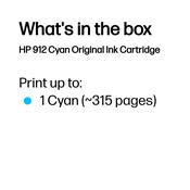 HP 3YL77AE/912 Ink cartridge cyan, 315 pages 2.93ml for HP OJ Pro 8010/e/8020 image