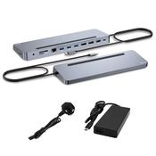 i-tec USB-C Metal Ergonomic 3x 4K Display Docking Station with Power Delivery 100 W + Universal Charger 100 W image