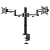 StarTech.com Desk Mount Dual Monitor Arm - Desk Clamp VESA Compatible Monitor Mount for up to 32 inch Displays - Ergonomic Articulating Monitor Arm - Height Adjustable/Tilt/Swivel/Rotating image