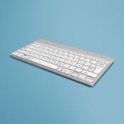R-Go Tools Ergonomic keyboard R-Go Compact Break, compact keyboard with break software, QWERTY (ES), Bluetooth, white