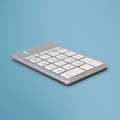 R-Go Tools Numeric keypad R-Go Numpad Break, ergonomic numeric keypad with break software, bluetooth, white image