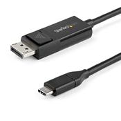 StarTech.com 3.3ft (1m) USB C to DisplayPort 1.2 Cable 4K 60Hz - Bidirectional DP to USB-C or USB-C to DP Reversible Video Adapter Cable - HBR2/HDR - USB Type C/Thunderbolt Monitor Cable image