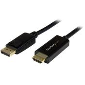 StarTech.com 6ft (2m) DisplayPort to HDMI Cable - 4K 30Hz - DisplayPort to HDMI Adapter Cable - DP 1.2 to HDMI Monitor Cable Converter - Latching DP Connector - Passive DP to HDMI Cord image