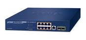 PLANET IPv6/IPv4, 8-Port Managed L2/L4 Gigabit Ethernet (10/100/1000) Power over Ethernet (PoE) 1U Blue image