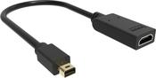 Vision TC-MDPHDMI/BL video cable adapter Mini DisplayPort HDMI Type A (Standard) Black image