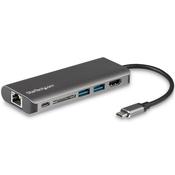 StarTech.com USB C Multiport Adapter, Portable USB-C Dock to 4K HDMI, 2-pt USB 3.0 Hub, SD/SDHC, GbE, 60W PD Pass-Through - USB Type-C/Thunderbolt 3 - REPLACED BY DKT30CHSDPD1 image