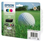 Epson C13T34664010/34 Ink cartridge multi pack Bk,C,M,Y 6,1ml + 3x4,2ml Pack=4 for Epson WF-3720 image