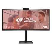AOC E4 CU34E4CW computer monitor 86.4 cm (34") 3440 x 1440 pixels UltraWide Quad HD LED Black image