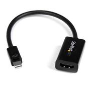 StarTech.com Mini DisplayPort to HDMI Adapter - Active mDP to HDMI Video Converter - 4K 30Hz - Mini DP or Thunderbolt 1/2 Mac/PC to HDMI Monitor/TV/Display - mDP 1.2 to HDMI Adapter Dongle image