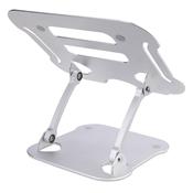 StarTech.com Laptop Stand for Desk, Ergonomic Laptop Stand Adjustable Height, Aluminum, Portable, Supports up to 22lb (10kg), Foldable Laptop Holder for Desk - Angled Notebook Computer Riser/Lift image