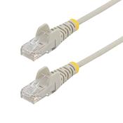 StarTech.com 25cm Gray Slim CAT6 Ethernet Cable, Snagless, 100W PoE, UTP, LSZH, 28AWG Pure Bare Copper Wire, Slim RJ45 Network Patch Cord w/Strain Reliefs, Individually Tested image