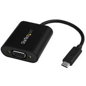 StarTech.com USB-C to VGA Adapter - with Presentation Mode Switch - 1920x1200 image