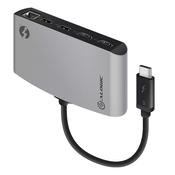 ALOGIC ThunderBolt 3 Dual HDMI PORTABLE Docking Station with 4K - Space Grey- 2 x USB-A (1X USB 3.1 1x USB 2.0) 1 x Gigabit Ethernet 2 x HDMI 4K @60Hz image