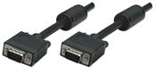 Manhattan VGA Monitor Cable (with Ferrite Cores), 10m, Black, Male to Male, HD15, Cable of higher SVGA Specification (fully compatible), Shielding with Ferrite Cores helps minimise EMI interference for improved video transmission, Lifetime Warranty image