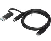 Lenovo 4X90U90618 USB cable USB 3.2 Gen 1 (3.1 Gen 1) 1 m USB A/USB C USB C Black image