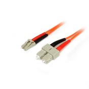 StarTech.com 1m Fiber Optic Cable - Multimode Duplex 50/125 - LSZH Fiber Jumper Cord - LC/SC image
