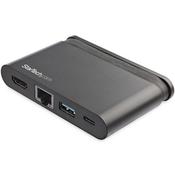 StarTech.com USB C Multiport Adapter - Portable USB-C Dock with 4K HDMI - 100W PD 3.0 Pass-Through, 1x USB-A, 1x USB-C, GbE - Thunderbolt 3 &amp; USB Type-C Laptop Travel Dock - Mac &amp; Windows image