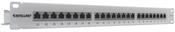 Intellinet Patch Panel, Cat6, FTP, 24-Port, 1U, Shielded, 90° Top-Entry Punch-Down Blocks, Grey image