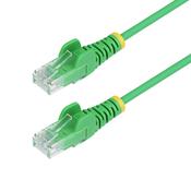 StarTech.com 25cm Green Slim CAT6 Ethernet Cable, Snagless, 100W PoE, UTP, LSZH, 28AWG Pure Bare Copper Wire, Slim RJ45 Network Patch Cord w/Strain Reliefs, Individually Tested image