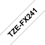 Brother TZE-FX241 DirectLabel black on white Laminat 18mm x 8m for Brother P-Touch TZ 3.5-18mm/36mm/6-18mm/6-24mm/6-36mm image