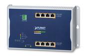 PLANET IP30, IPv6/IPv4, 4-Port Managed L2/L2+ Gigabit Ethernet (10/100/1000) Power over Ethernet (PoE) Blue, Grey image