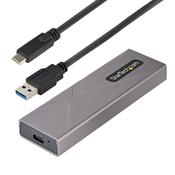 StarTech.com USB-C 10Gbps to M.2 NVMe or M.2 SATA SSD Enclosure - Tool-free External M.2 PCIe/SATA NGFF SSD Aluminum Case - USB Type-C&amp;A Host Cables - Supports 2230/2242/2260/2280 image