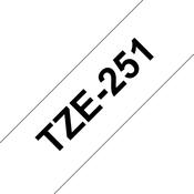 Brother TZE-251 DirectLabel black on white Laminat 24mm x 8m for Brother P-Touch TZ 3.5-24mm/HSE/36mm/6-24mm/6-36mm image