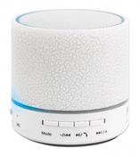 Manhattan LED Bluetooth Speaker, Multicoloured, 5 hour Playback time, Range 10m, microSD card reader (32GB), Aux 3.5mm connector, Output 3W, USB-A charging cable included, 1200mAH battery, Bluetooth v5, White, Three Year Warranty image