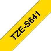 Brother TZE-S641 DirectLabel black on yellow extra strong Laminat 18mm x 8m for Brother P-Touch TZ 3.5-18mm/36mm/6-18mm/6-24mm/6-36mm image