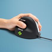 R-Go Tools Ergonomic mouse R-Go HE Break with break software, medium (hand size 165-185 mm), left-handed, Wired, black image