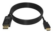 Vision TC 2MDPHDMI8K/BL video cable adapter 2 m DisplayPort HDMI Black image